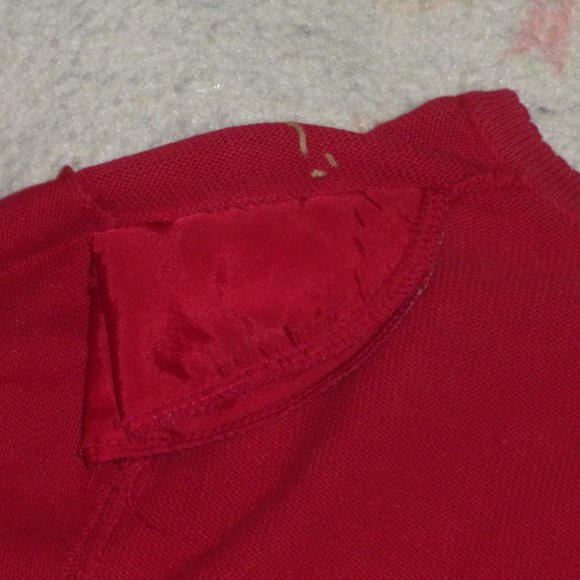 Alfred Dunner Women's Red Flower Embroidered Padded Cardigan Sweater Size Large - Picture 12 of 13